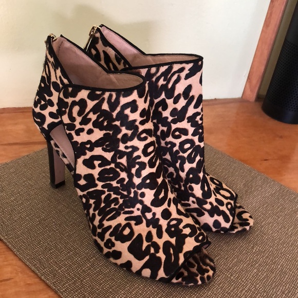 Darling Leopard Peep Toe Booties - Picture 10 of 11